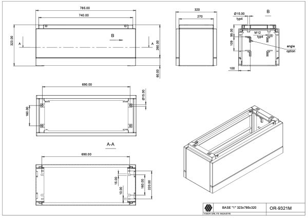 OR-9321M Base DIN "1" (340*785*320)