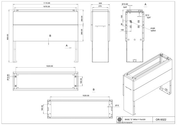 OR-9322 Base DIN "2" (900*1115*320)