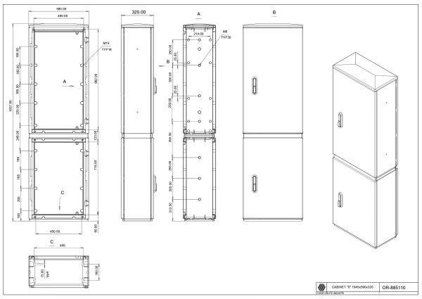 OR-885110 Cab. 0/850+1100 (1945*590*320)
