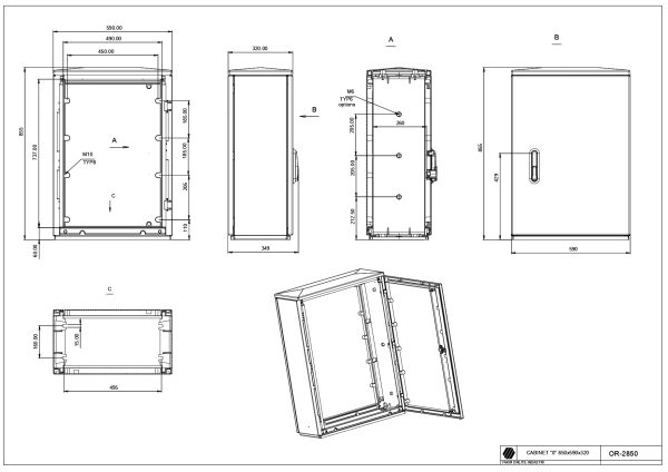 OR-2850 Cab. "0"/850 (850*590*320)