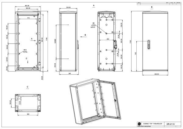 OR-2113 Cab."00"/1100 (1100*465*320)