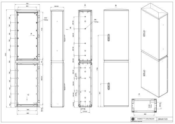OR-811121 Cab. 1/1100+1250 (2335*785*320)