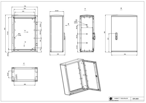 OR-2851 Cab. "1"/850 (850*785*320)