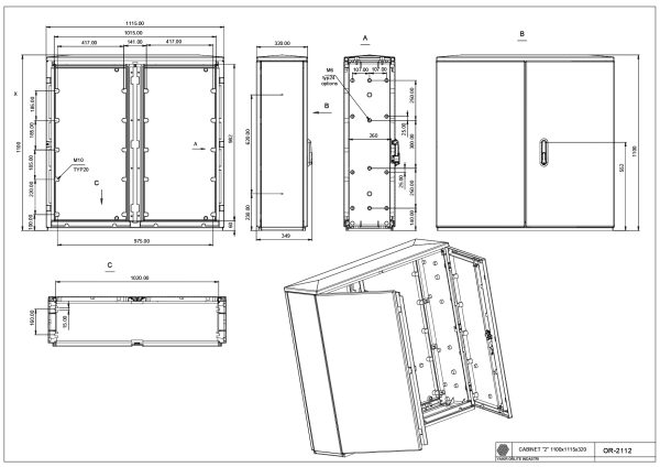 OR-2112 Cab."2"/1100 (1100*1115*320)