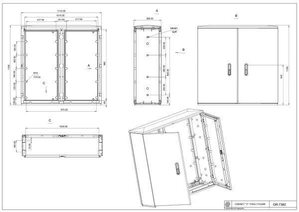OR-7382 Cab."2"/380 (1100*1115*380)