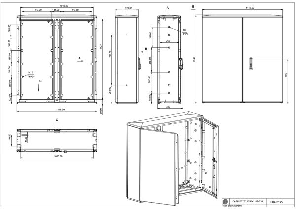 OR-2122 Cab."2"/1250 (1250*1115*320)