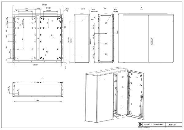 OR-6422 Cab. 2/420 (1325*1370*420)