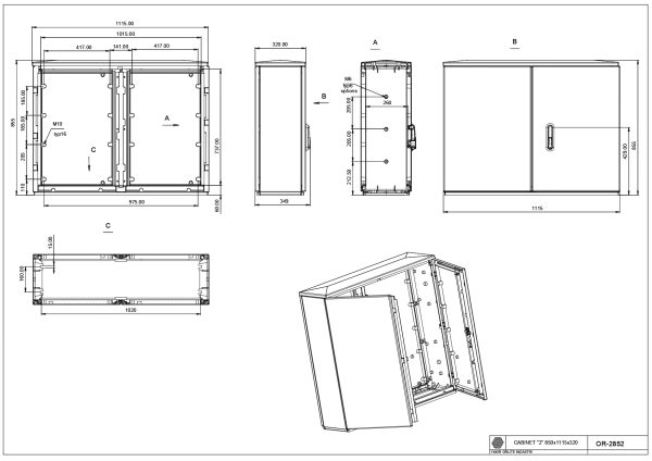 OR-2852 Cab. "2"/850 (850*1115*320)