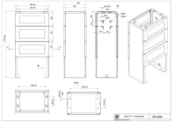 OR-9380 Base "0"/380/1170 (1170*590*380)