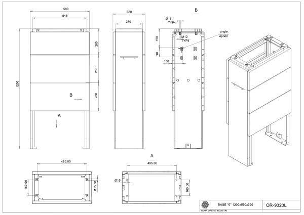 OR-9323L Base DIN "00" (1200*465*320)