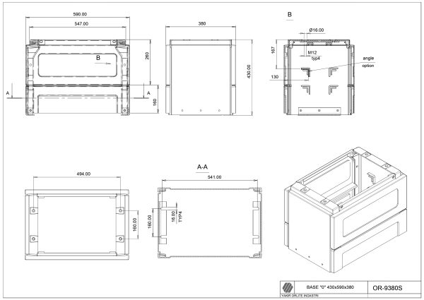 OR-9380S Base “0”/380/430 (430*590*380)