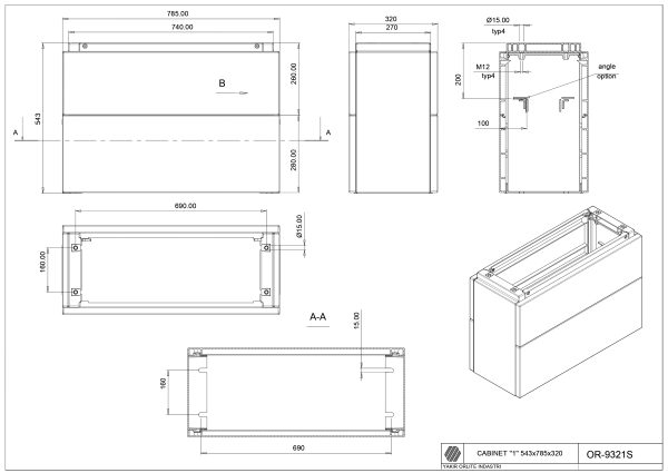 OR-9321S Base DIN "1" (540*785*320)