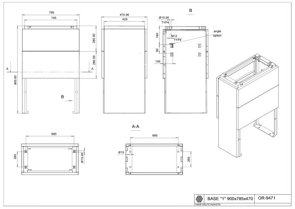 OR-9471 Base "1"/470 (900*785*470)
