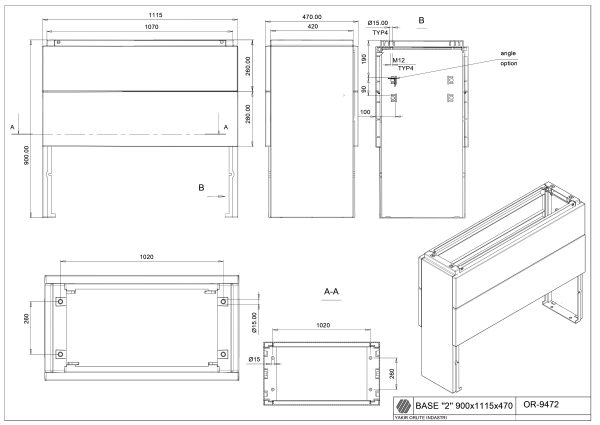 OR-9472 Base "2"/470 (900*1115*470)